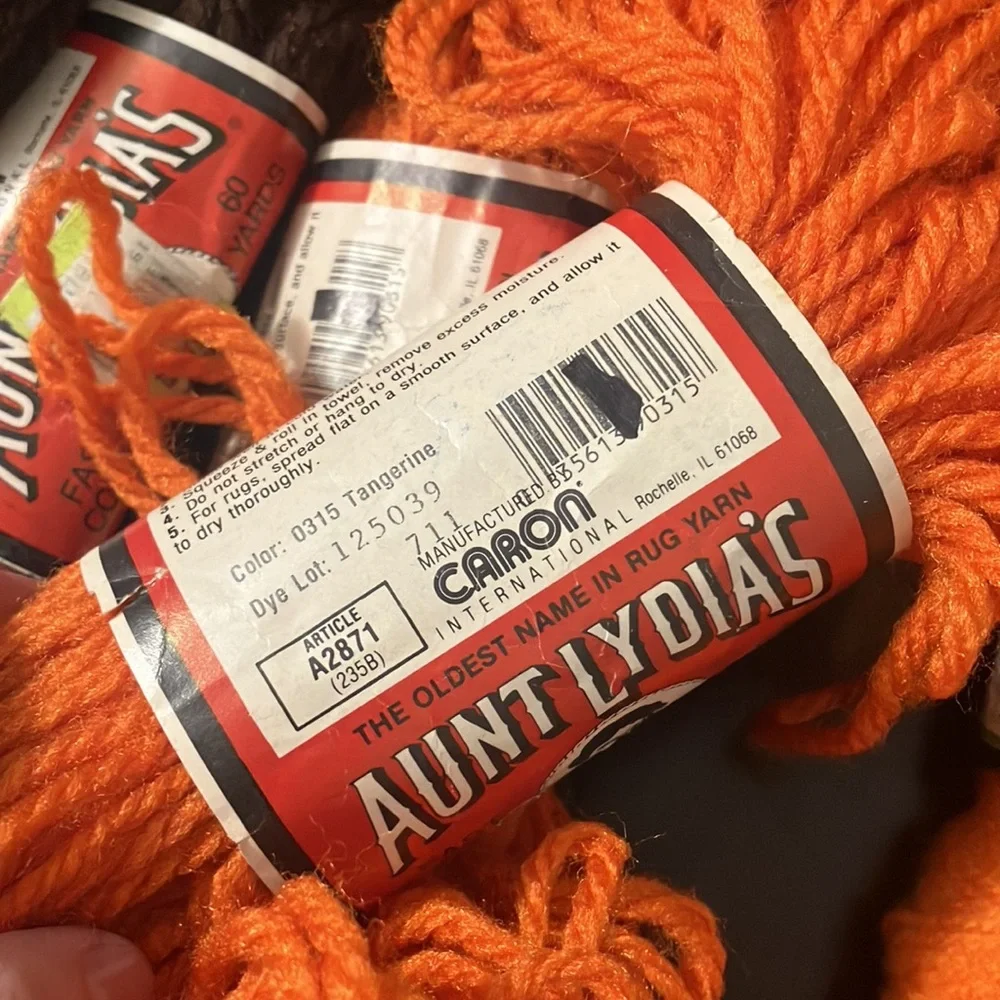 Vintage Rug Yarn and Needle Lot